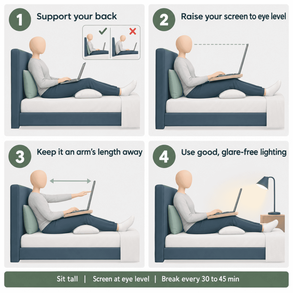 Ergonomic Bedside Study Tips
